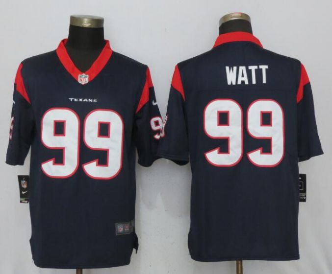 Men NFL Nike Houston Texans Texans #99 Watt Navy Blue 2017 Vapor Untouchable Limited jersey->seattle seahawks->NFL Jersey